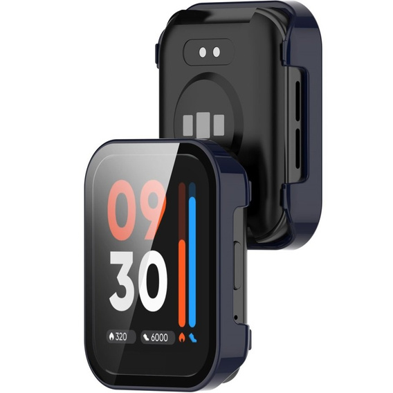 2w1 Etui + Szkło hartowane do Realme Watch 3 Pro, Granatowe