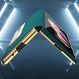 Etui ze szkłem do Samsung Galaxy Z Fold 4 5G, Kickstand Cross Texture, Green