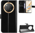 Etui z klapką do Honor Magic 7 Lite, Crazy Horse Wallet, czarne