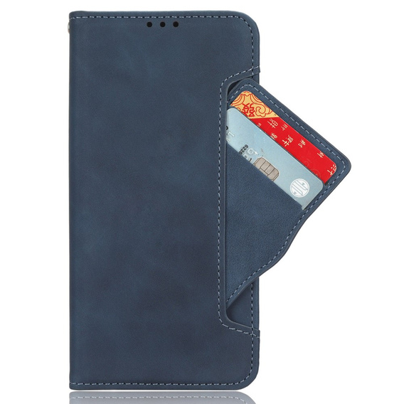 Etui z klapką do Samsung Galaxy A15 4G / 5G, Card Slot, granatowe
