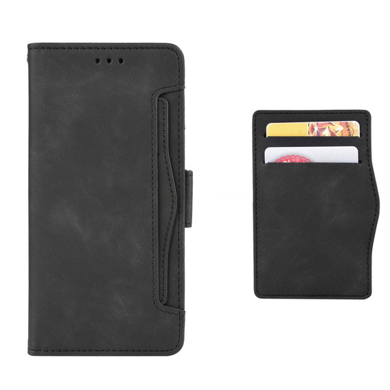Etui z klapką do Oppo Reno 14 F / 14 FS, Card Slot, czarne