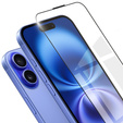 Szkło Hartowane 3D do iPhone 16, z czarną ramką