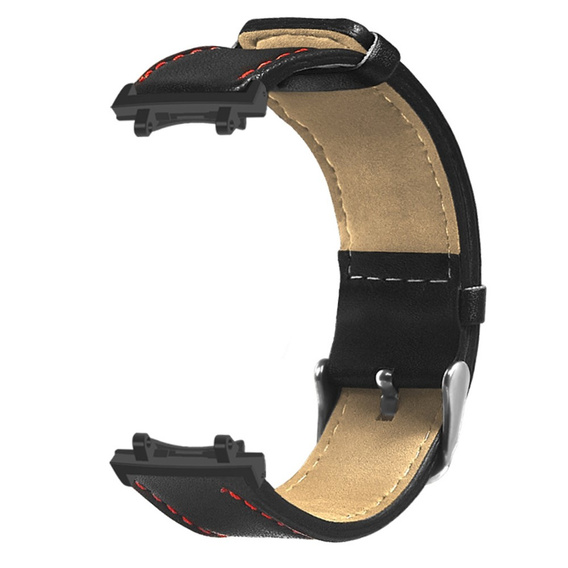 Pasek skórzany do Amazfit T-Rex 3 – elegancja i trwałość - czarny
