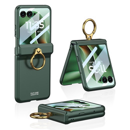 Etui GKK z podstawką i ochroną zawiasu do Motorola Razr 60 Ultra 5G – zielone