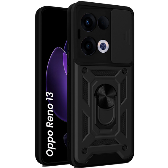 Etui pancerne do Oppo Reno 13, CamShield Slide, czarne