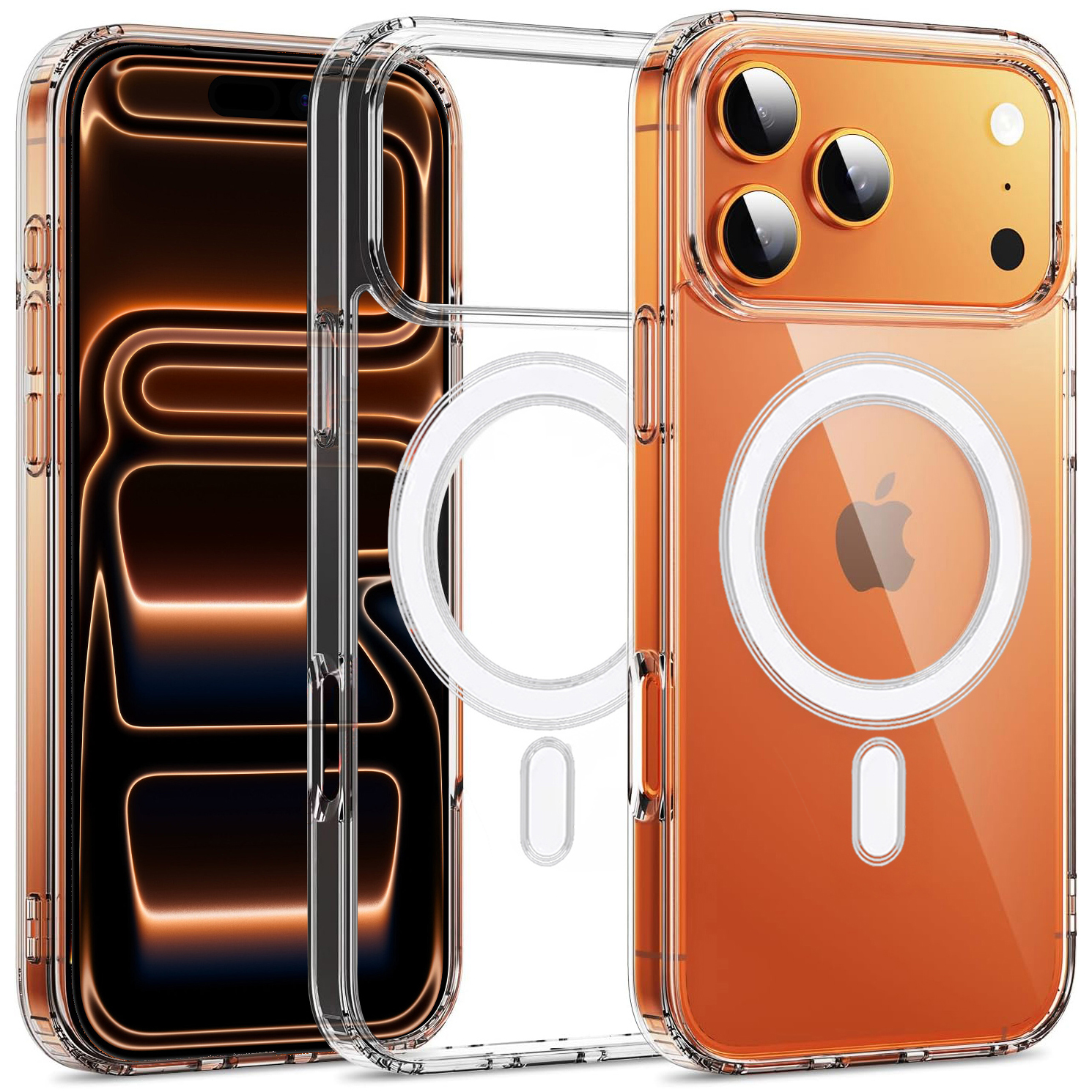 Etui magnetyczne TPU + Akryl do iPhone 17 Pro Max (kompatybilne z MagSafe)