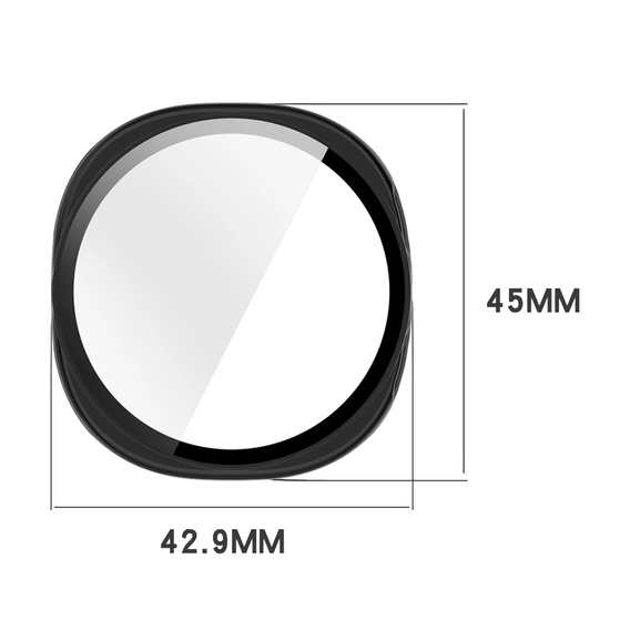 2w1 Etui + Szkło Hartowane do Samsung Galaxy Watch 8 40mm, Czarne