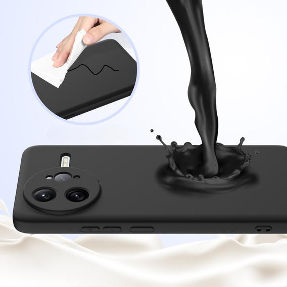 Etui silikonowe do Xiaomi Poco F7 Ultra – czarne, kompatybilne z MagSafe, antywstrząsowe