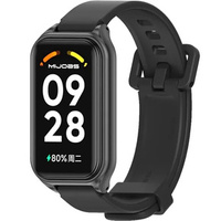 Pasek Silikonowy do Xiaomi Redmi Smart Band 2 / Xiaomi Smart Mi Band 8 Active, Czarny