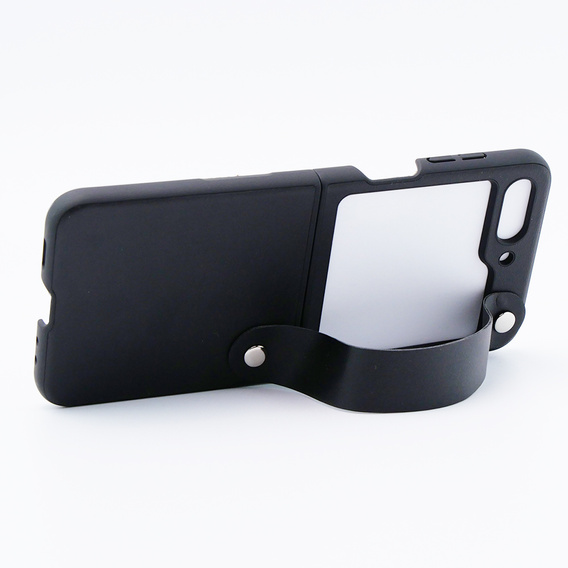 Etui Wristband Kickstand do Samsung Galaxy Z Flip7 FE / Z Flip6, Czarne