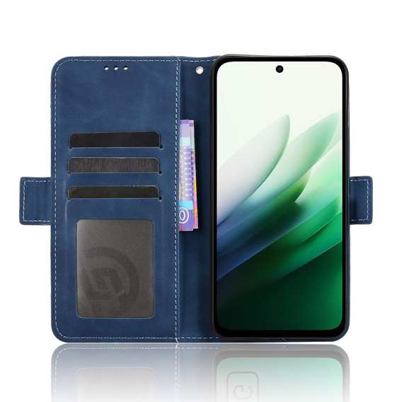Etui z klapką do Xiaomi Redmi 15 5G / 4G, Card Slot, granatowe
