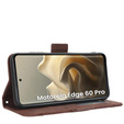 Etui z klapką do Motorola Edge 60 Pro – Card Slot Wallet, brązowy