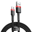 Baseus kabel Cafule USB - USB-C 0,5 m 3A - czerwono-czarny