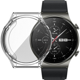 2w1 Etui z Osłoną na ekran do Huawei Watch GT 2 PRO, Przezroczyste, Bezbarwne