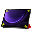 Etui do Samsung Galaxy Tab S10 Lite / S10 FE / S9 FE, Tri-fold, z miejscem na rysik, czerwone