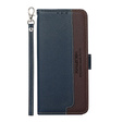 Etui Wallet do Motorola Moto E20/E30/E40, KHAZNEH, Dual Color, Blue / Brown