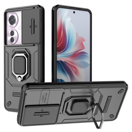 Etui do Oppo Reno 11F 5G, KickStand Camera Lens, czarne