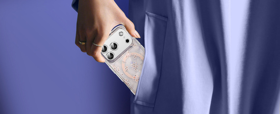 Etui do iPhone 17 Pro, Laser Flower, do MagSafe, Geranium