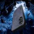 Etui do OPPO Reno8 T 4G, ERBORD Business, z blaszką do uchwytów samochodowych, niebieskie