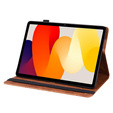 Etui do Xiaomi Redmi Pad SE 11", Flowers, brązowe