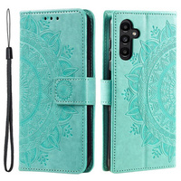 Etui z klapką do Samsung Galaxy A55 5G, Mandala, zielone