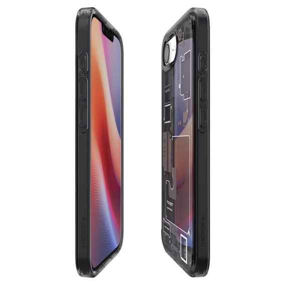 Etui Spigen do Iphone 16E,  MagSafe Ultra Hybrid, Zero One czarne + Szkło Hartowane 9H