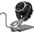 Aluminiowa Stacja Dokująca z kablem USB do zegarków Garmin, Szara