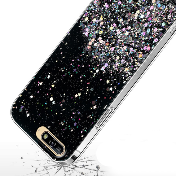 Etui do Huawei Y6 2018 / Honor 7A, Glittery, czarne