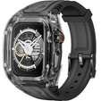 Pasek Silikonowy z Etui do Apple Watch 4/5/6/7/8/9/SE 44/45MM, Czarny
