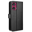 Etui z klapką do Motorola Edge 50 Fusion 5G, Crazy Horse Wallet, czarne