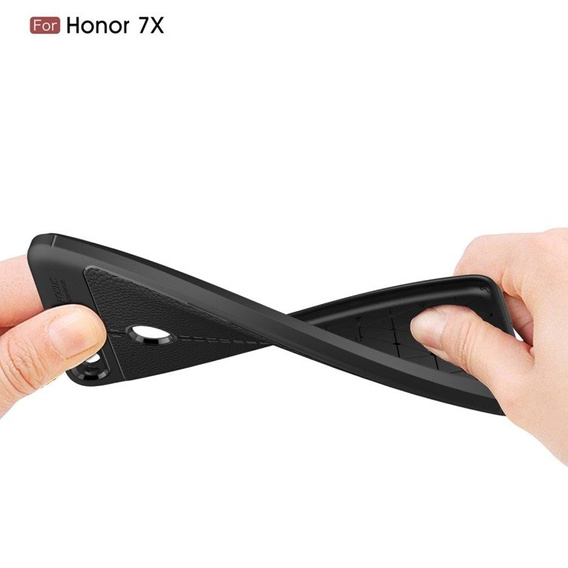Czarne Etui Football Grain TPU Case do Huawei Honor 7X