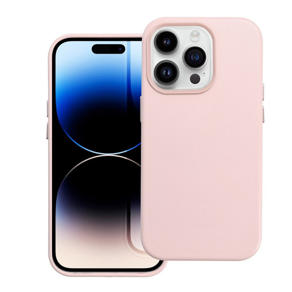 Skórzane Etui do MagSafe do iPhone 16 Pro, różowe + Szkło Hartowane 9H