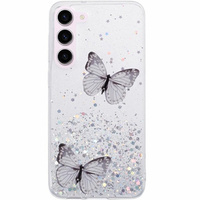 Etui do Samsung Galaxy S24, Glitter Butterfly, białe