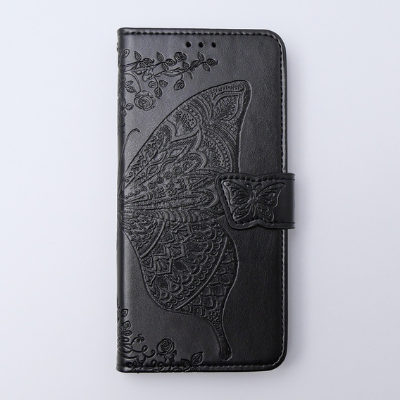 Etui z klapką do Xiaomi 13T / 13T Pro, Butterfly, czarne