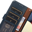 Etui Wallet do Motorola Moto E20/E30/E40, KHAZNEH, Dual Color, Blue / Brown