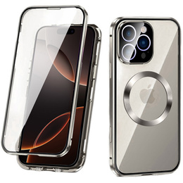Etui Magnetic Dual Glass MagSafe do iPhone 16 Pro, tytanowe
