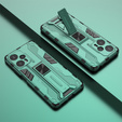 Etui do Xiaomi Poco F5, Military kickstand, zielone