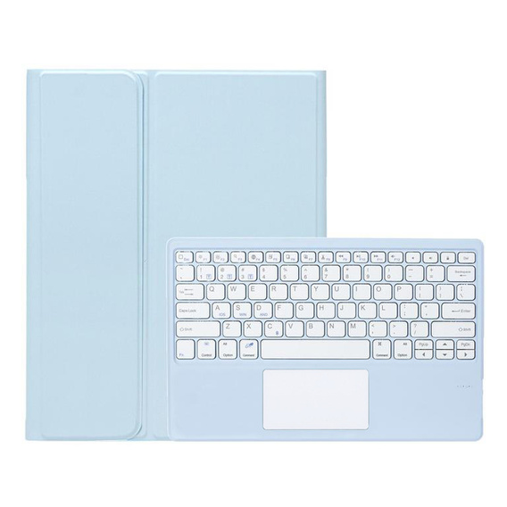 Etui z klawiaturą Bluetooth i touchpadem do Samsung Galaxy Tab S10 FE+ Plus X620/X626B – niebieskie