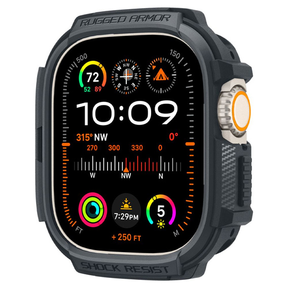Etui Spigen do Apple Watch Ultra 1/2/3 49mm, Rugged Armor, Szary