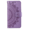Etui z klapką do Xiaomi Redmi A3, Mandala, fioletowe