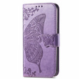 Etui z klapką do Motorola Moto G56 5G, Butterfly, fioletowe