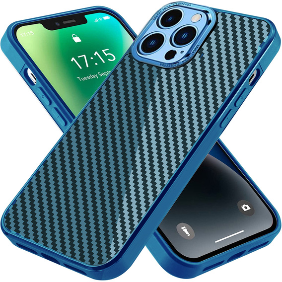 Etui Slim Carbon do iPhone 14 Pro, Blue