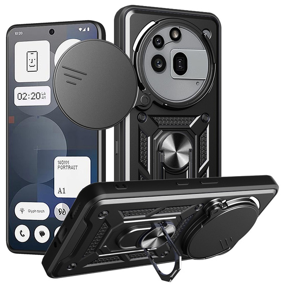 Etui pancerne do Nothing Phone 3A Pro, CamShield Slide, czarne