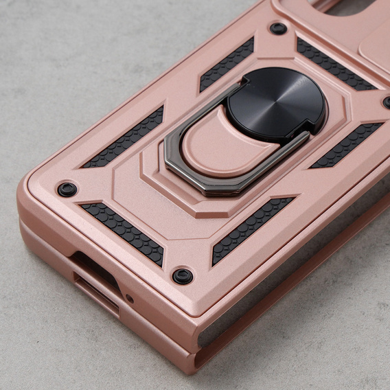 Etui pancerne do Samsung Galaxy Z Fold5 5G, CamShield Slide, różowe rose gold