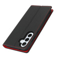 Etui z klapką do Samsung Galaxy S25+ Plus, Litchi Skin Grain, czarne