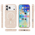 Etui do iPhone 17 Pro Max, do MagSafe, brokatowe, półprzezroczyste złote