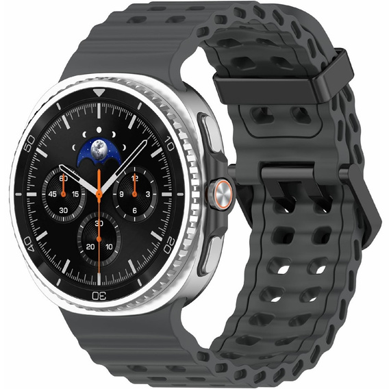 Pasek Silikonowy do Samsung Galaxy Watch 8 / 8 Classic, Szary