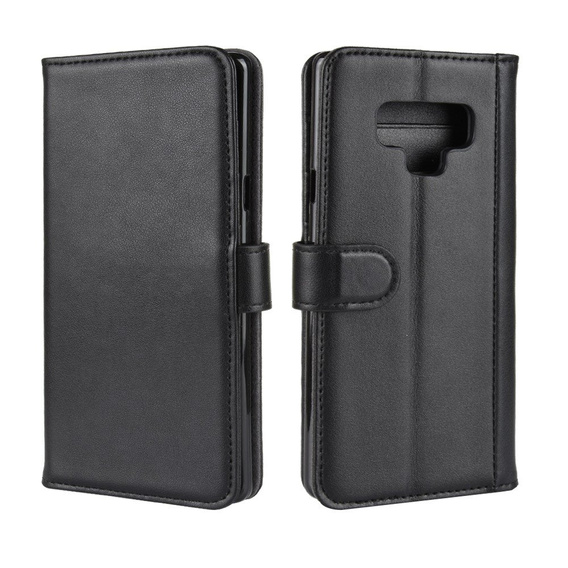 Etui z klapką do Samsung Galaxy Note 9, Leather Flexi Book, czarne