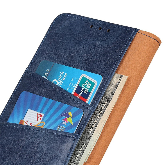 Skórzane Etui Wallet do Motorola Moto G50, Blue