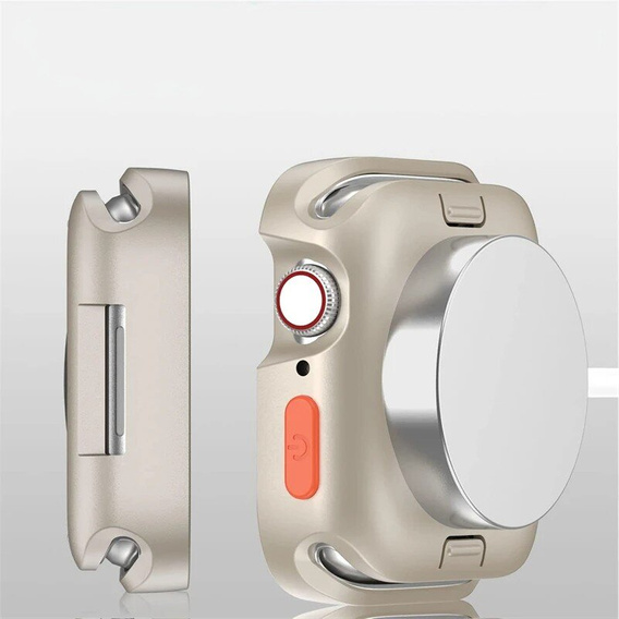 Etui Silikonowe do Apple Watch 7/8/9 41mm, beżowe